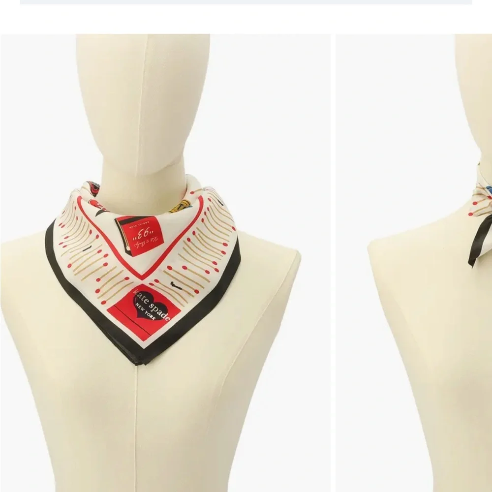 Kate Spade Multicolor Graphic Silk Scarf - Picture 6 of 6